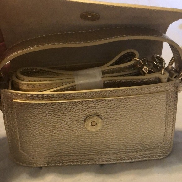 Persaman New York Jacquiline Top Handle Leather Satchel Gold - Picture 5 of 12